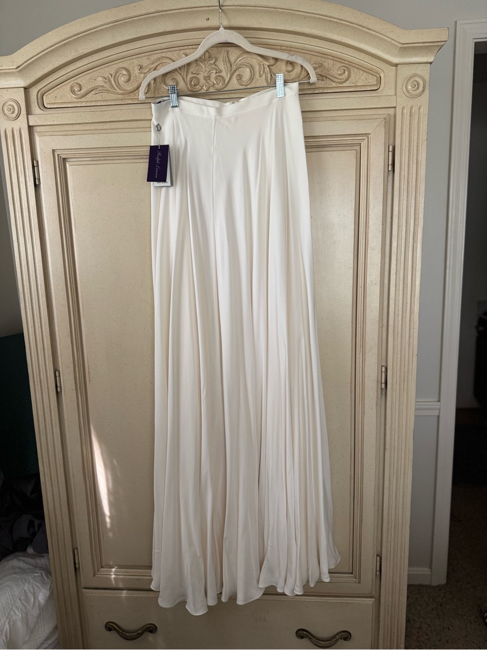 Ralph Lauren Ivory Flowing Maxi Skirt
